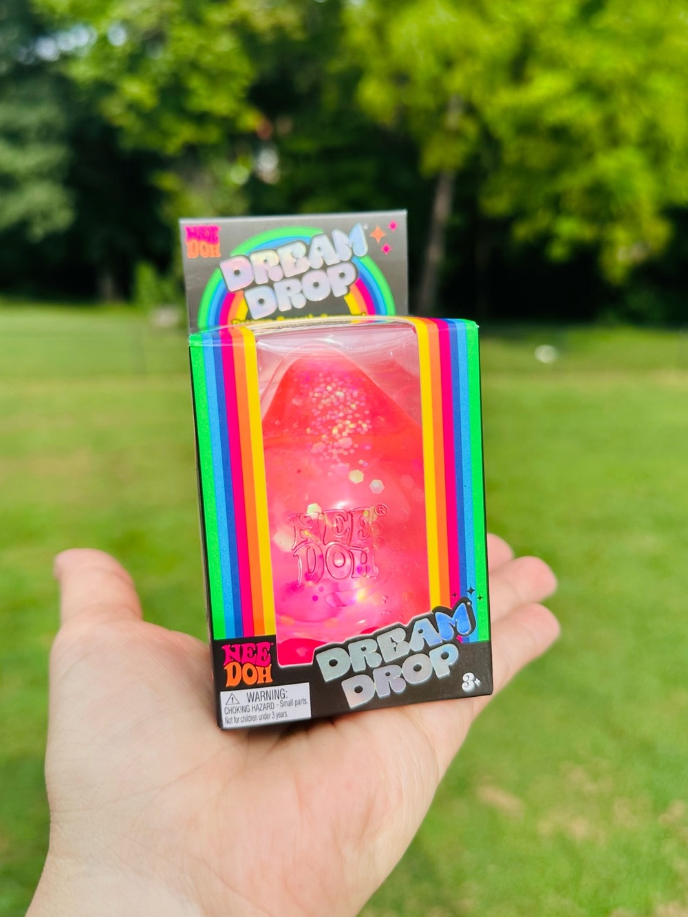 NEEDOH Dream Drop - Pink New in Box fidget toy squishy sparkle squeeze tactile